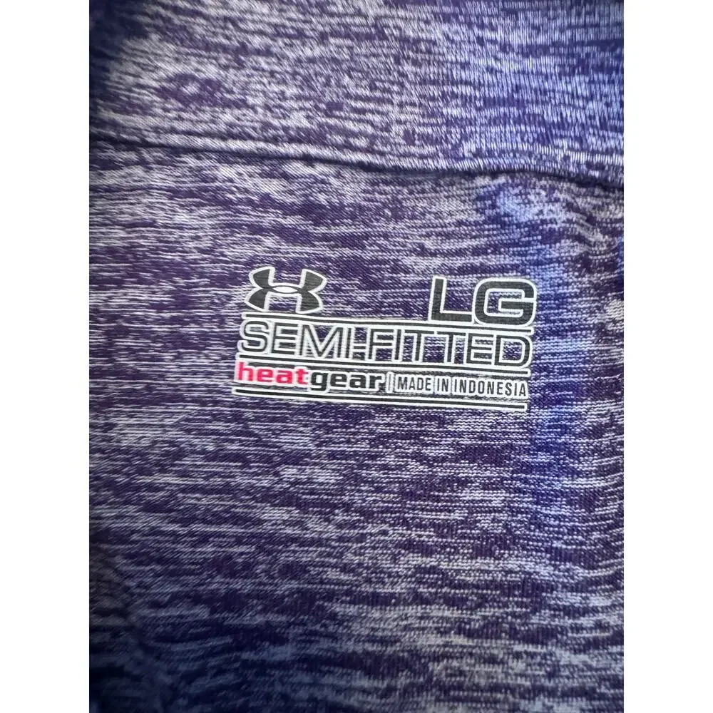 Clemson Tigers Under Armour Heathered Purple LS 1/4 Zip Pullover Youth Large
